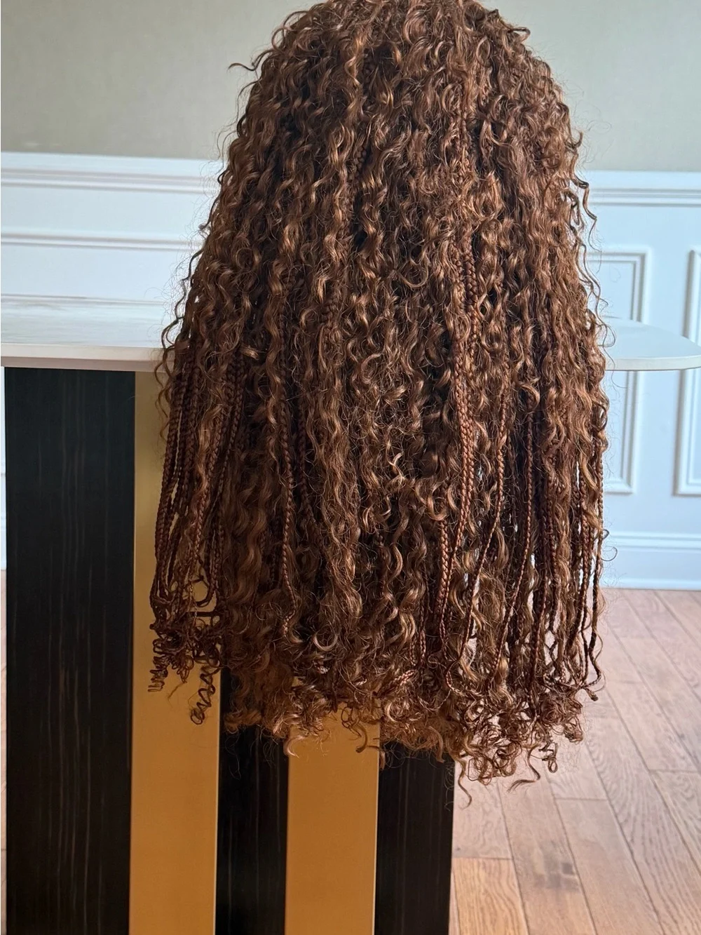 Stylish Brown Braided Crochet Wig - Unbranded